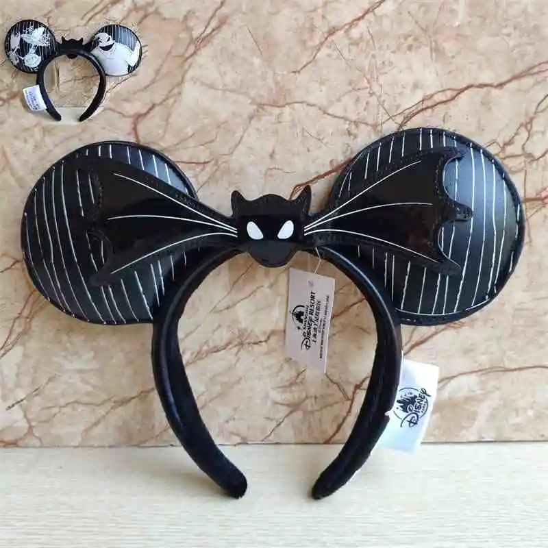 New Disney Parks The Haunted Mansion Graveyard Halloween Minnie Ears Headband Halloween Costume Bow Knot Hairband Headwear Gift