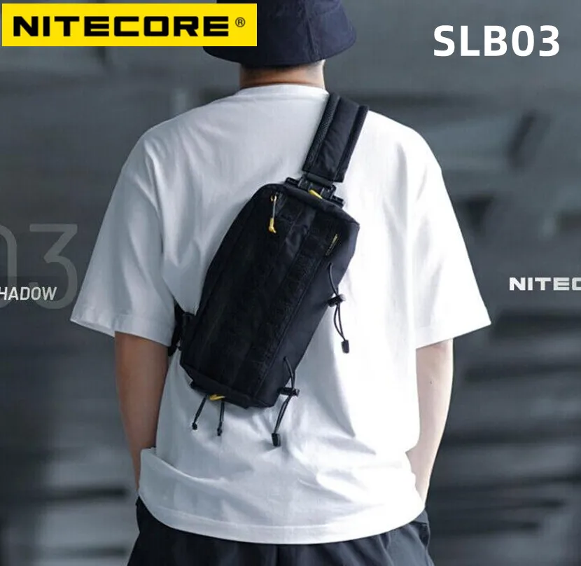 NITECORE SLB03 Messenger Molle System EDC Waist Men Bag Tactical Function 500D Nylon Casual Lightweight Sling Crossbody 1.6L Bag