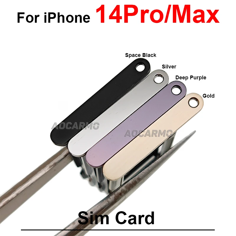 Лоток с двумя Sim-картами для iPhone 14 Pro Max 14PLUS 14 Pro, стандартный держатель для SIM-карты, запасные части 6,1/6,7 дюйма