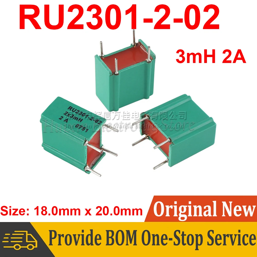 2pcs RU2301-2-02 RU2301-2 Power Switch Filter 2x3mh 3mH 2A Common Mode Inductance Inductor Common Mode Choke Magnetic Coil