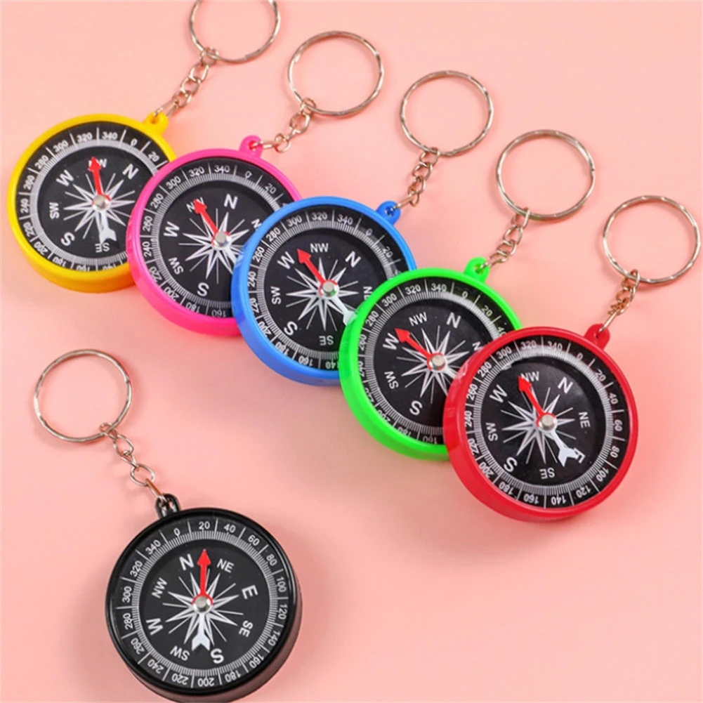 Keychain Compass Puzzle Learning Science Compass Mini Compass Keychain Design For Navigation Tool Kids Gift Science Teaching