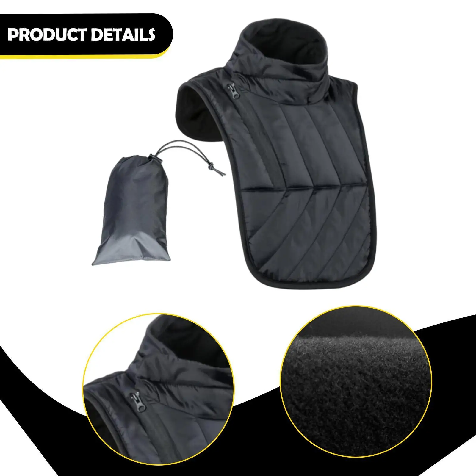 Aquecedor de pescoço para motocicleta, à prova de vento, adultos, cachecol, polaina, envoltório quente no peito