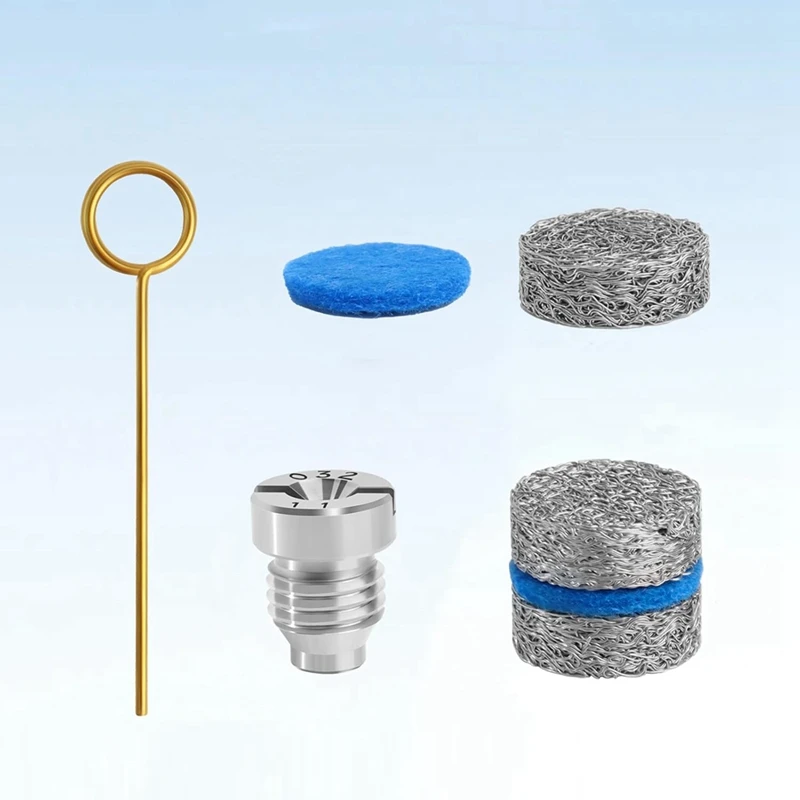 PORK-Foam Cannon Orifice Nozzle And Foam Maker Meshes Kit For Foam Cannon Replacement Thread Nozzle Tips And Mesh Filter