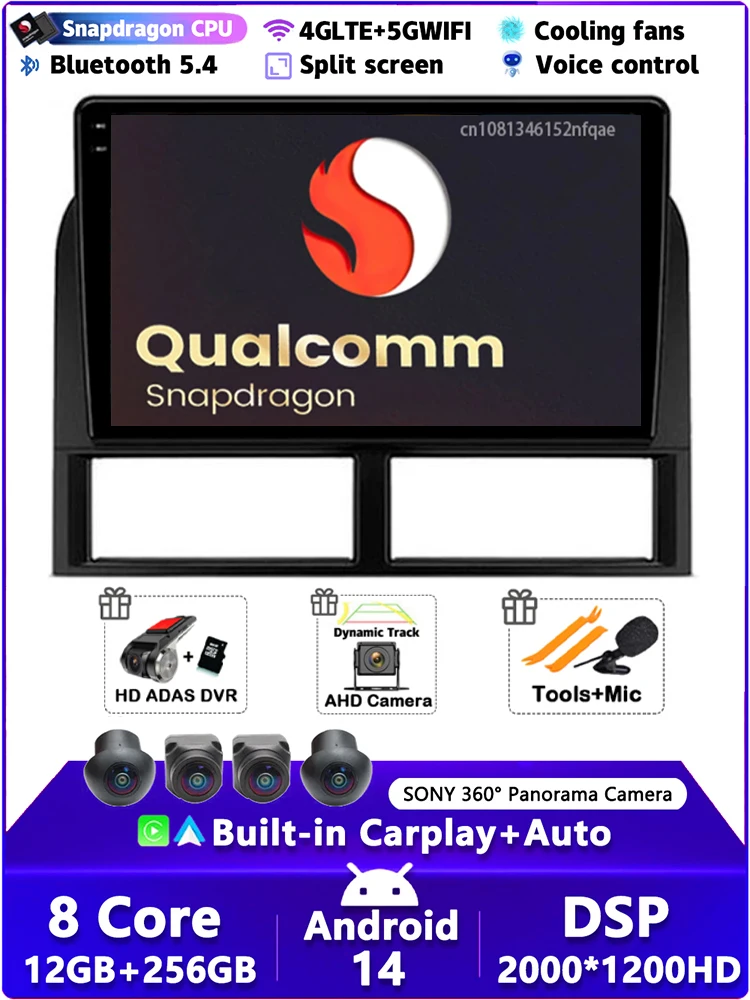 Radio samochodowe Android 16 Carplay Auto do Jeep Grand Cherokee II WJ 1998 - 2004 Nawigacja GPS Odtwarzacz multimedialny Stereo WIFI+4G 2DIN — zdjęcie 2