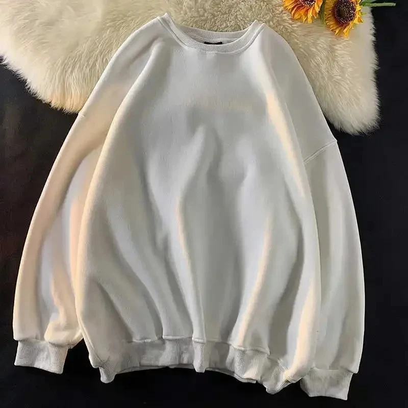 2025, lockere, einfarbige Rundhals-Sportbekleidung für Männer und Frauen, lässig, Frühling und Herbst, Modemarke, Paar, Gothic