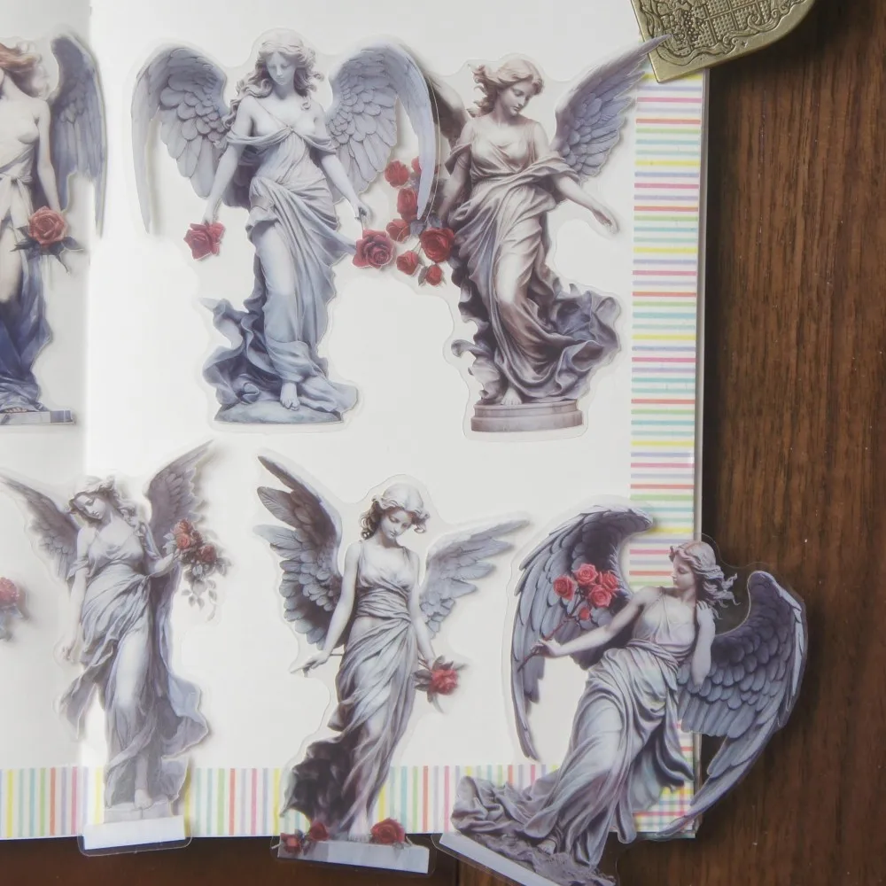 15pcs Mythical Legen Statues of Goddesses and Angels PVC Sticker Scrapbooking DIY Gift Label Decoration Tag