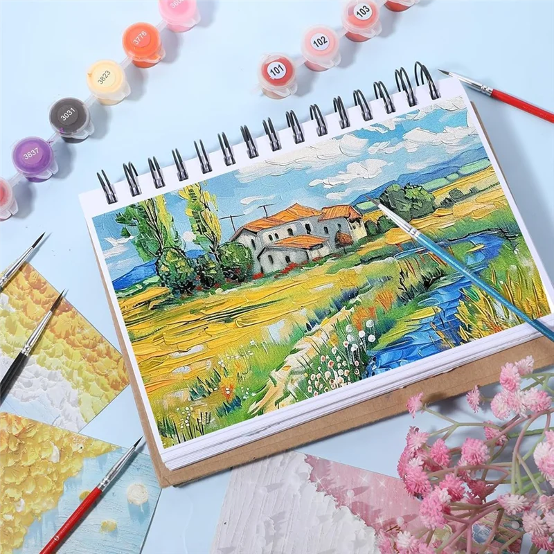 AT82-30Pcs فرش تفاصيل، فرش طلاء ذات أطراف رفيعة حسب الأرقام، 3 مقاسات 0 00 00، لوحة يدوية نموذجية #5