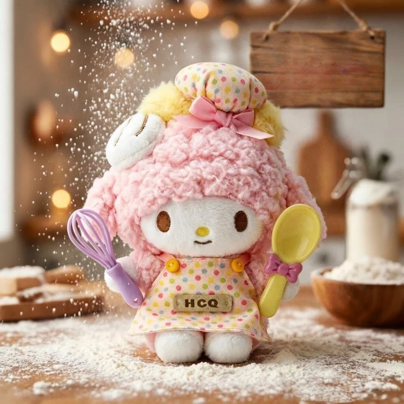 2026 New Sanrio Kawaii HelloKitty Dessert Master Series Plush Doll Keychain Japanese Cartoon Piano Bag Pendant Holiday Gift