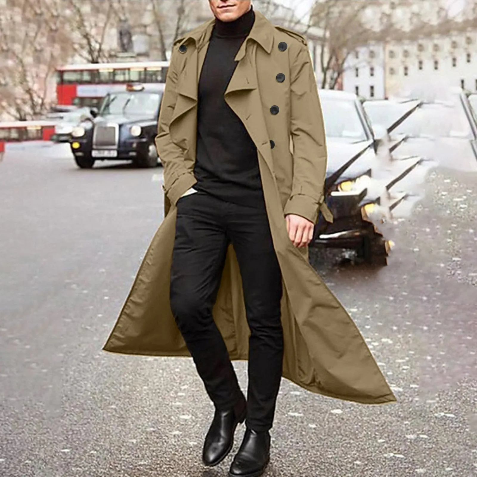 Windbreaker Spring Autumn Long-slevee Extra Long