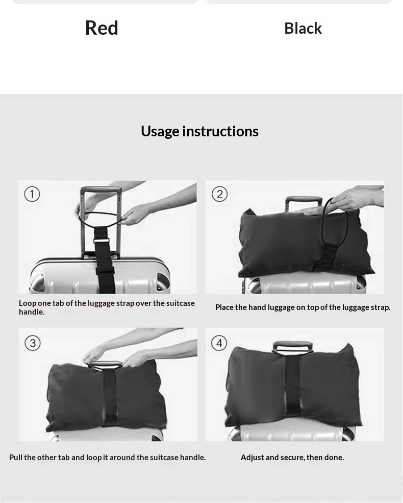 Elastic Adjustable Luggage Strap Carrier Strap Baggage Bungee Luggage Belts Suitcase Belt Travel Security Carry On Straps