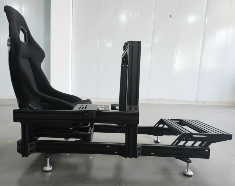 Grade Sim Racing Cockpit 4080 Extruded Aluminum Chassis With Seat & Wheel Mount For Immersive Driving Experience