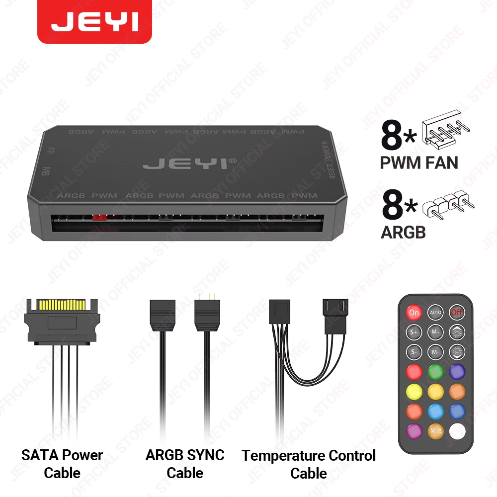 Jeyi Argb Fan 120Mm Pc Koelventilatoren Computer Fan Ultra Stille Heatsink Met 4pin Pwm, 5V 3pin Argb Adresseerbare Sync/Rc Poort
