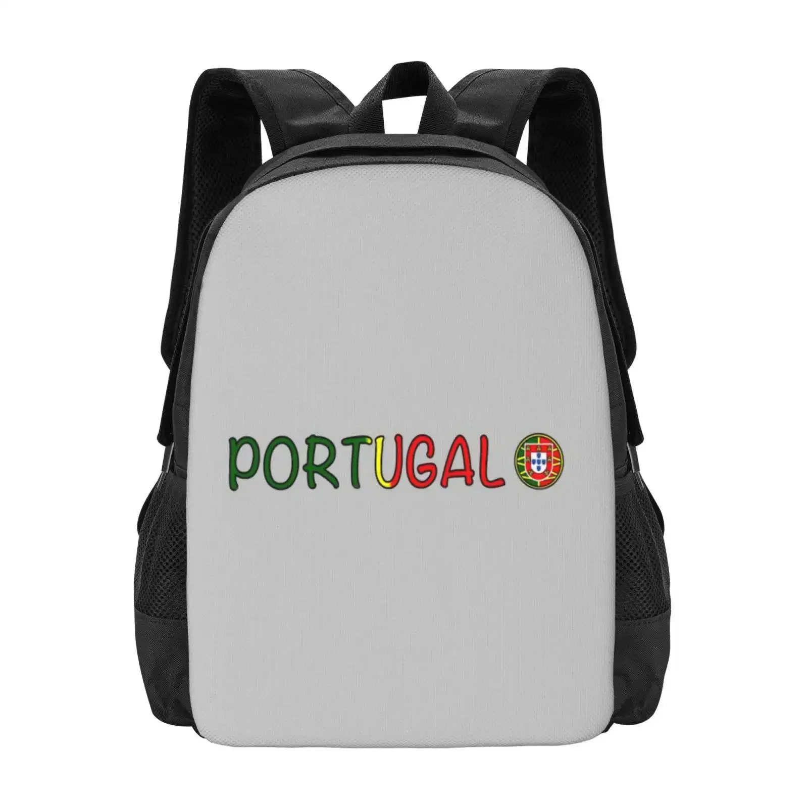 Portugal Pride Hot Sale Schoolbag Backpack Fashion Bags Portugal Portuguese Country Europe Text Logo Saying Slogans Gradient