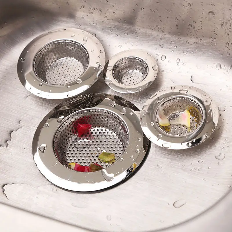 Sink Strainer Kitchen Sink Grid Filter Stainless Steel Drain Hole Filter Mesh Protection Against Clogging Kitchen Accessories