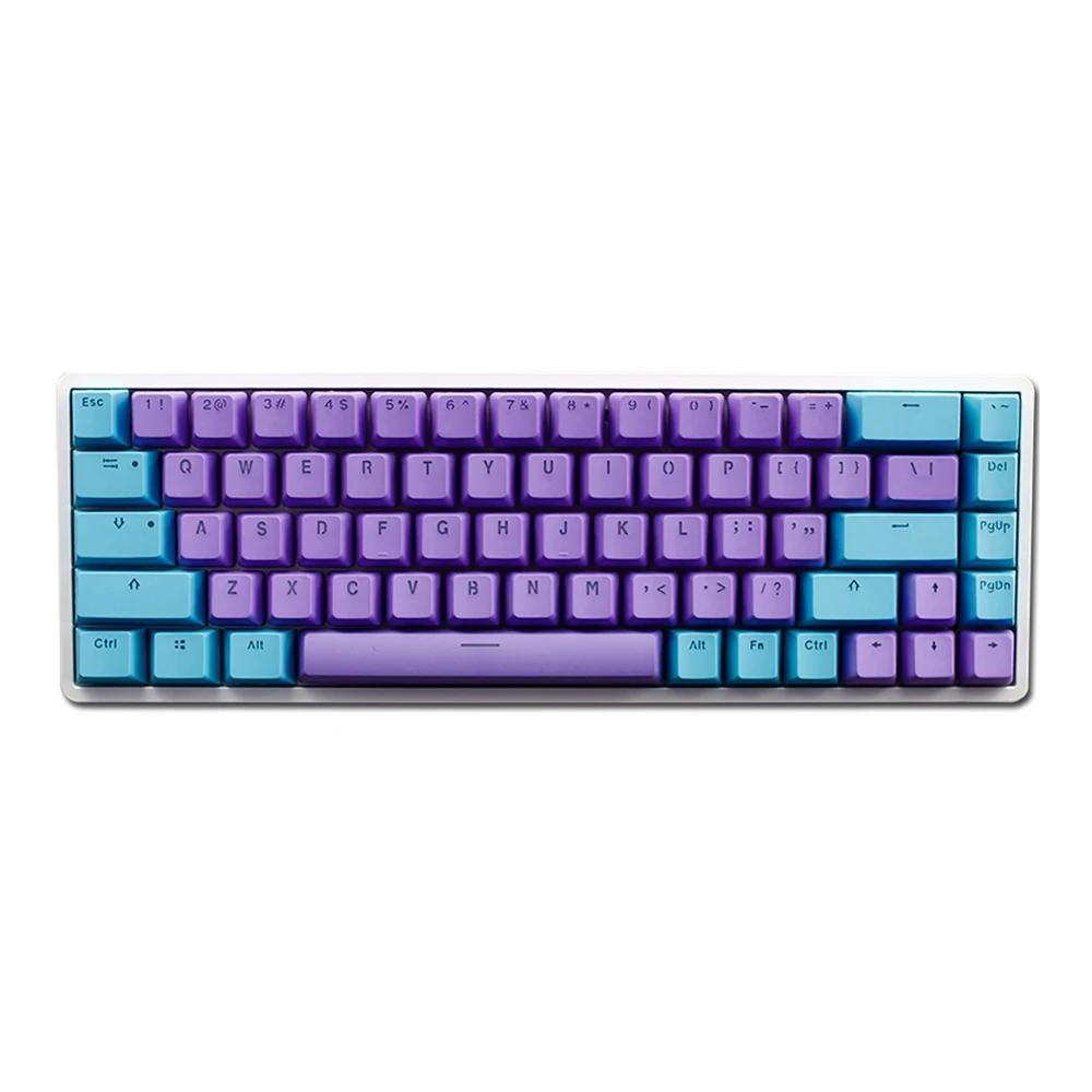 68 Tasten mechanische Tastatur PBT Tastenkappen zweifarbige OEM MX PBT transparente Tastenkappe für Royal Kludge RK68/RK837/G68/RK855/RK87