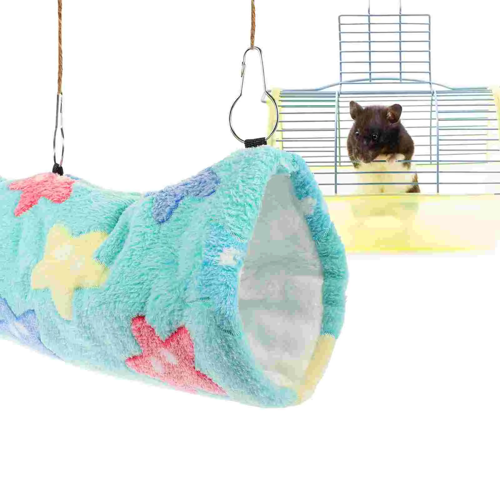 Chinchilla Rat Tunnel Nest Guinea Pig Toys Ferret Tunnels and Tubes Cotton Hideout Hammock for Cage