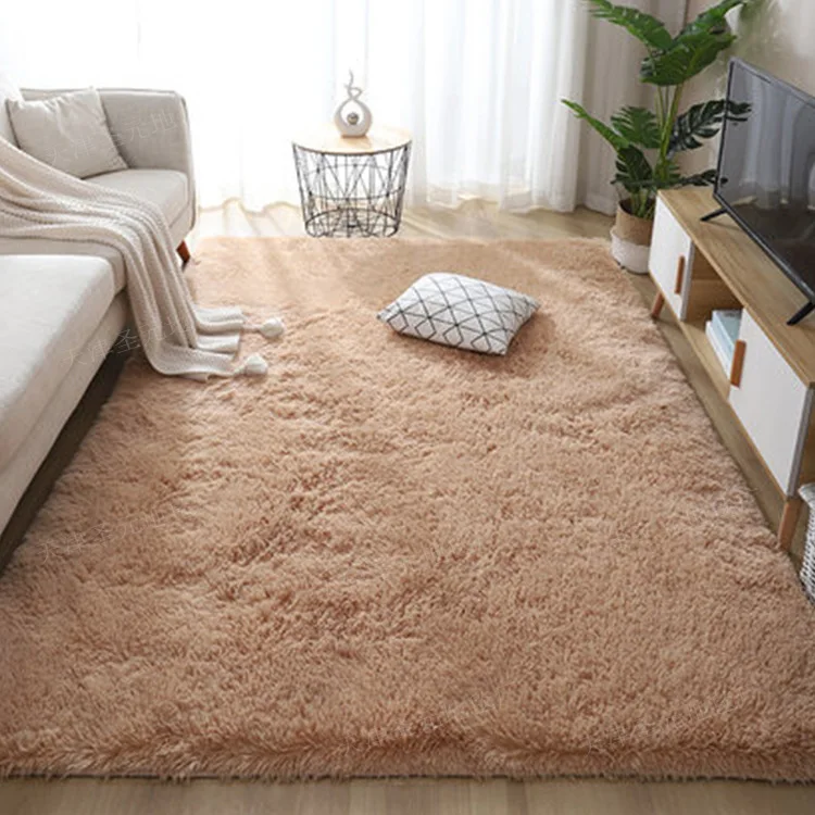 2026 Silky-soft Polyester Rug-Living Room Bedroom Study Use-Minimalist Solid Color Non-Slip Easy Care Hand Washablepromote sales