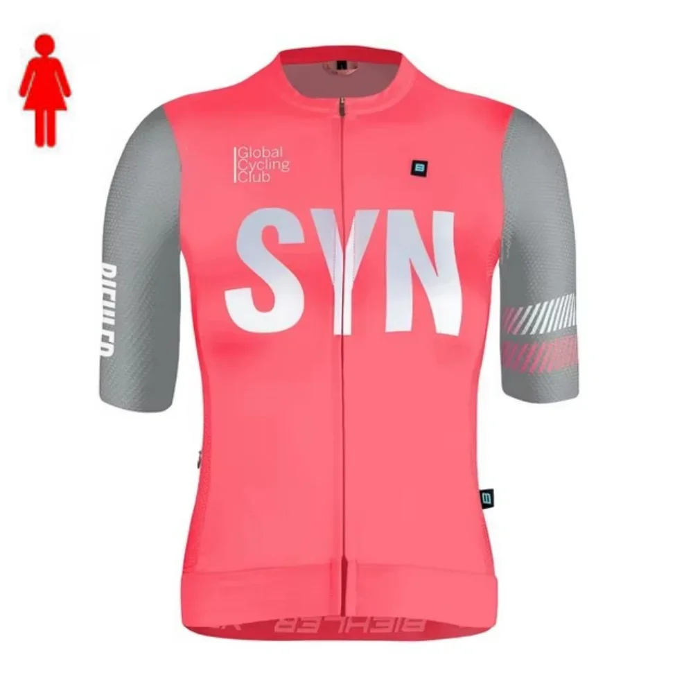 Women SYN PRO JERSEY JUICY BLUE SYN Team Race Bicycle Clothing Summer Short Sleeve Cycling Shirts MTB Summer Road bike Jersey