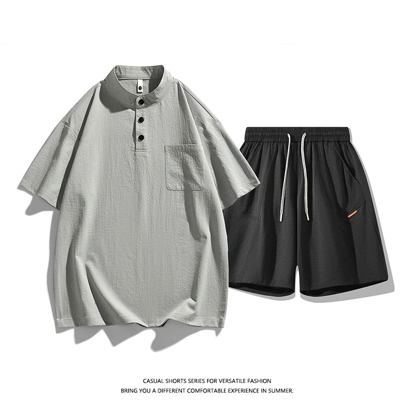 Plus Size 2025 Summer Men T Shirt Shorts 2 Piece Tracksuit Sets Oversized 6xl 7xl 8xl Short Sleeve T-Shirt Sportswear Male