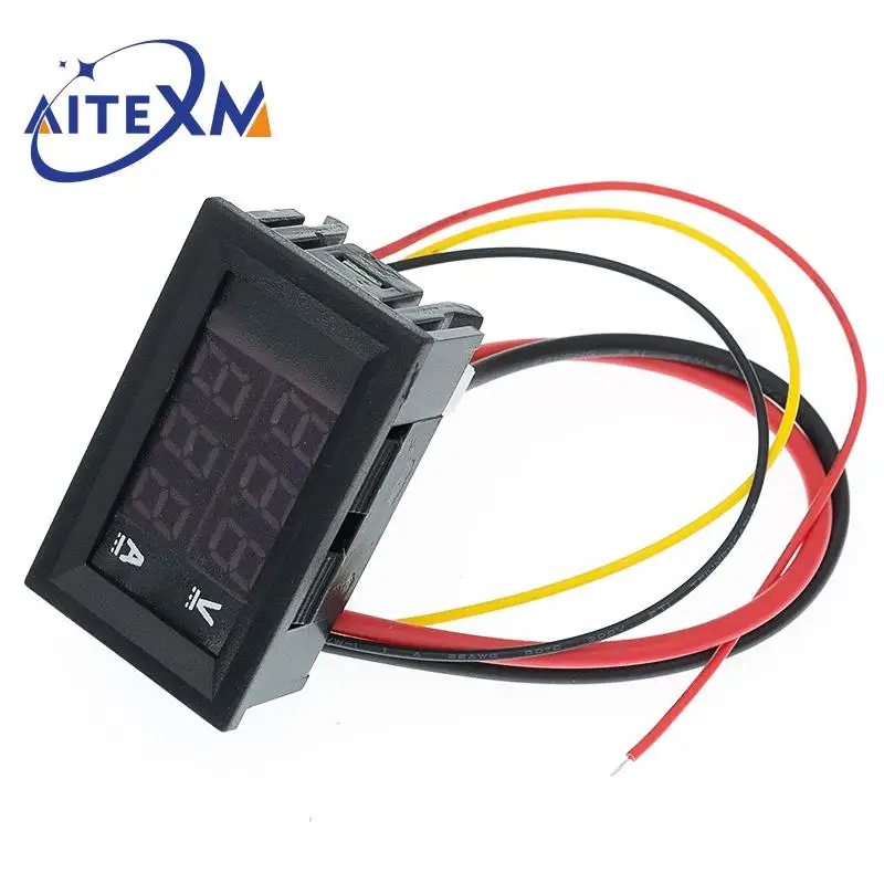 1PCS DC 0-100V 10A Digital Voltmeter Ammeter Dual Display Voltage Detector Current Meter Panel Amp Volt Gauge 0.28\