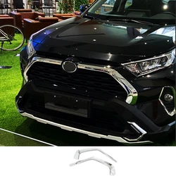 Car Front Grille Grille Bumper Trim Cover Trim Strip For Toyota RAV4 XA50 2019 2020 Car Styling ABS Chrome Plated