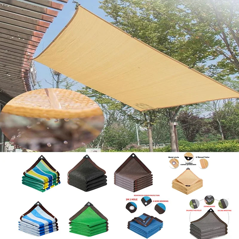 HDPE Beige Sonnenschutznetz Gartenpflanzen UV-Schutz Sonnenschutz Outdoor-Sonnenschutz Schwimmbad-Sonnenschutz 75-80%