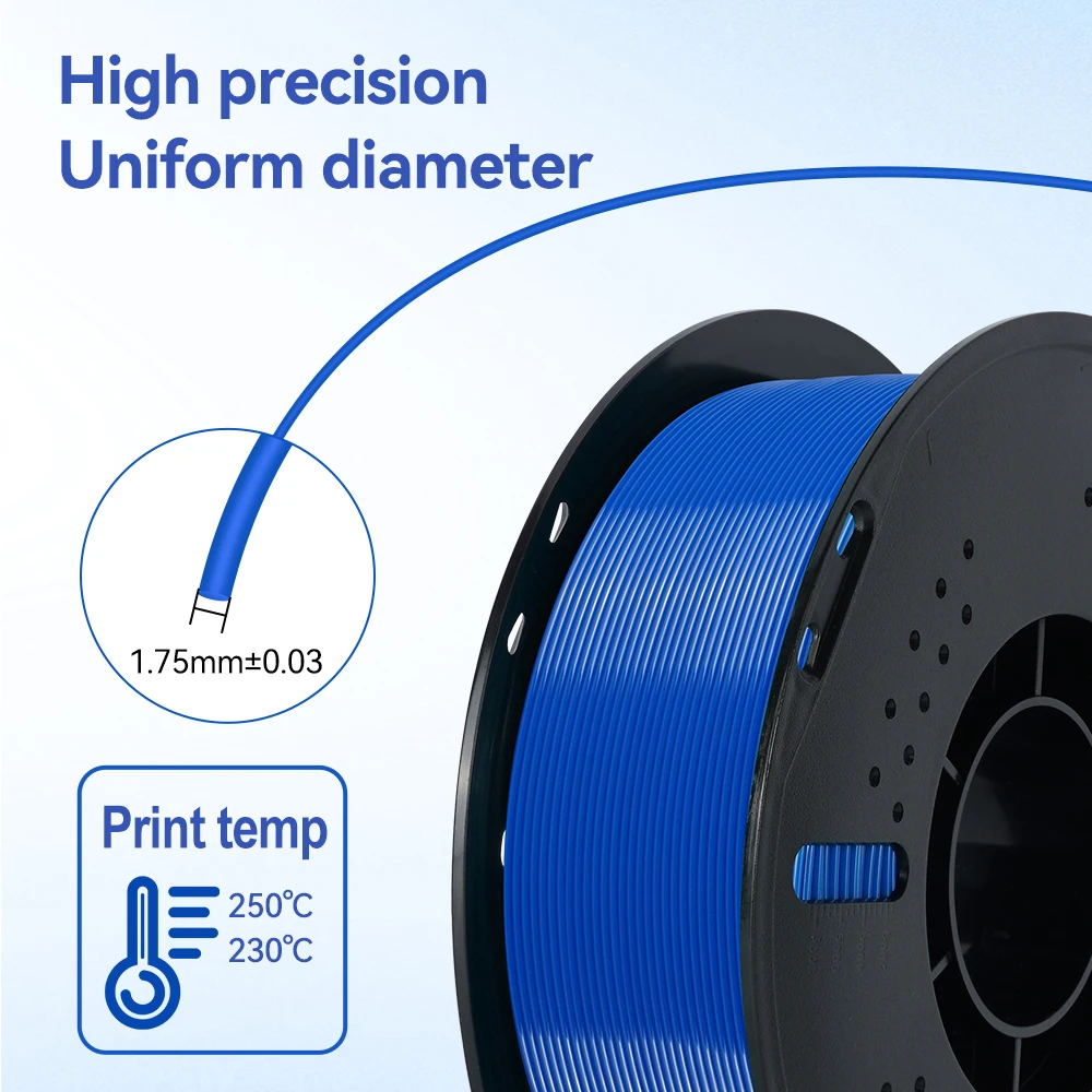 KINGROON 5KG PETG 3D Printer Filament 1.75mm Multi-Color 10kg Bulk Pack (10 Spools X 1kg), Dimensional Accuracy +/- 0.02mm, High Toughness Low Warp Strong Layer Adhesion Clog-Free Bubble-Free Moisture Resistant For All FDM Printer Fast Shipping Local Ship