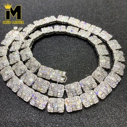 13mm Baguettes Tennis Chain Necklaces For Women Men Iced Out Link Chain Choker Hip Hop Jewelry Free Shipping