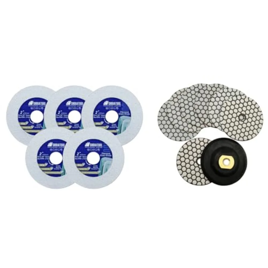 

Glass Diamond Cutting Disc 2-Inch Saw Blade Ultra-Thin Cut Off Wheel for Tile Ceramic Porcelain Marble 50mm 5 of Pack