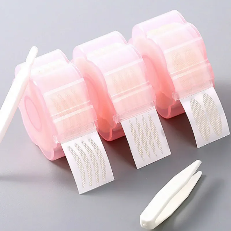 1Box Eyelid Tape Sticker Invisible Eyelid Paste Transparent Self-adhesive Lace Mesh Yarn Double Eyelid Stickers