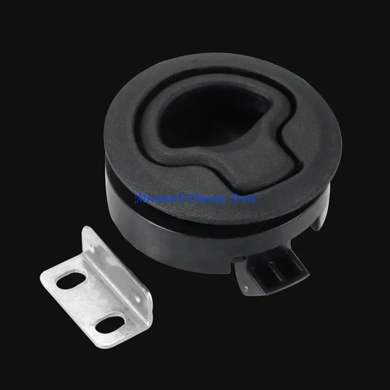 A70F Flush Boat Marine for Latch Flush Pull Latches Slam Lift Handle Deck Round Locking Flush Pull for Latch Replacement 2 in
