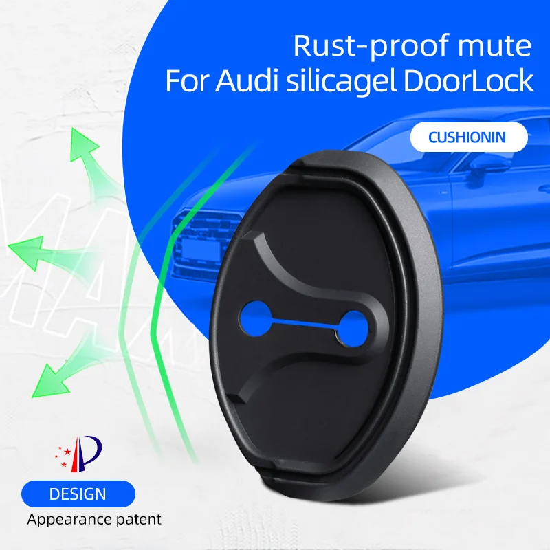 Silica Gel Door Lock Case Car Door Lock Cover Door Check Arm Protector Cover For Audi A3L Limousine A4L A6L A7L A8L Q3L Q5L Q7
