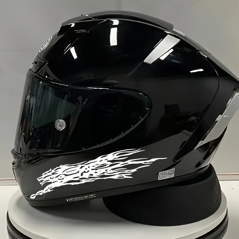 

2 шт./компл. стикер с дизайном пламенного волка-привлекательный персонализированный декор для автомобиля, мотоциклетного шлема