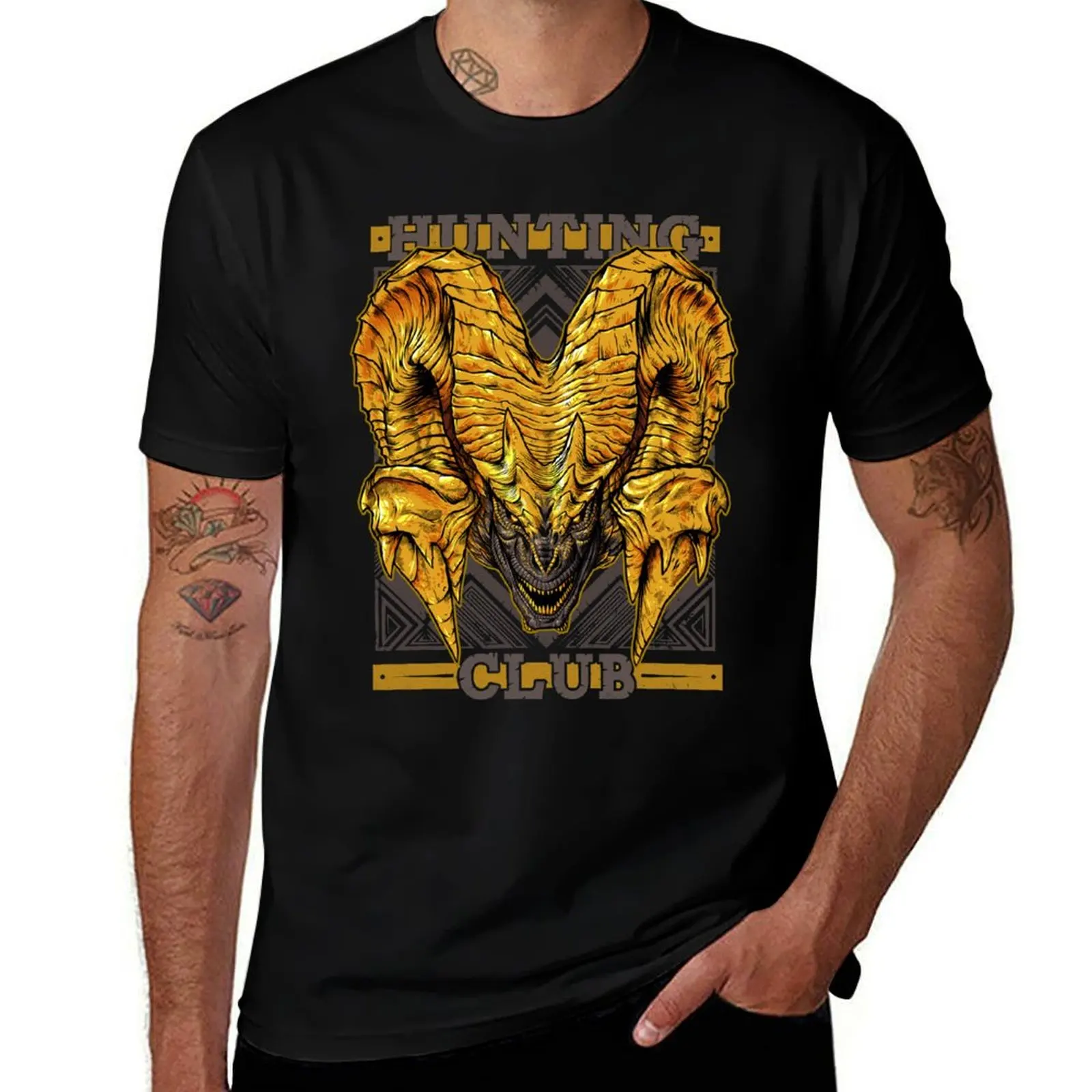 

Hunting Club: Kulve Taroth T-Shirt man t shirt cotton cotton t shirts high quality T-Shirt