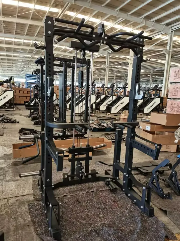 Body Building Multifunctional Power Muscle Squat Rack With Weight Lifting Training Gym Smith Machine