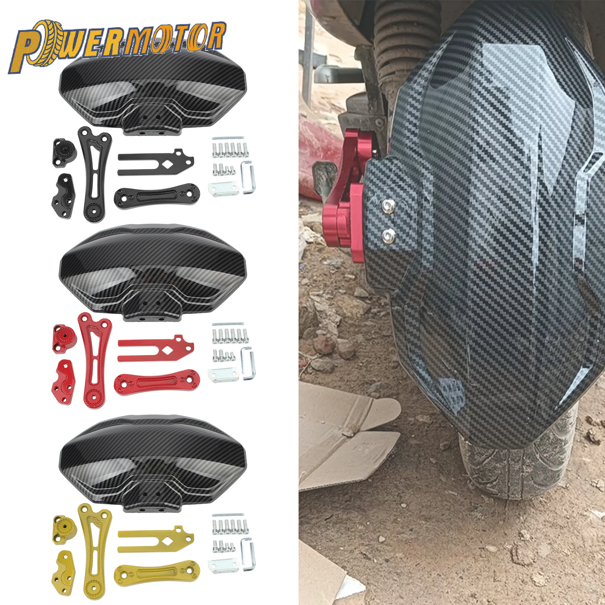 Universal Motorcycle Adjustable Aluminum Alloy Rear Wheel Fender Mudguard For Yamaha Honda Kawasaki Suzuki CFMOTO Above And More