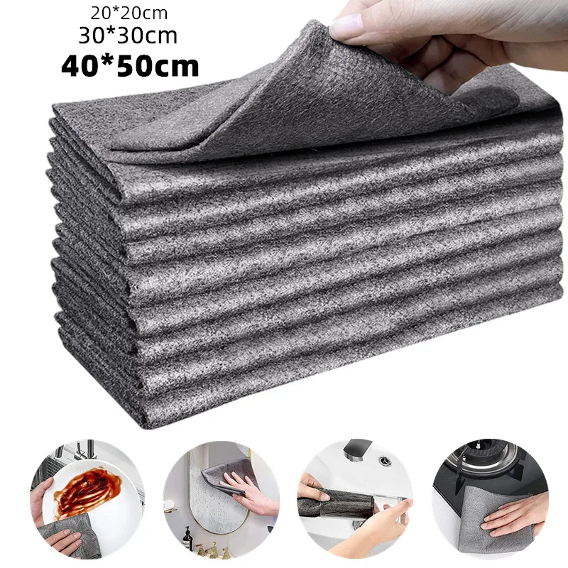 40*50cm Thickened Magic Cleaning Glass Cloth Non-marking Reusable Microfiber Cleaning Cloth Multi-purpose Towel for Window Glass