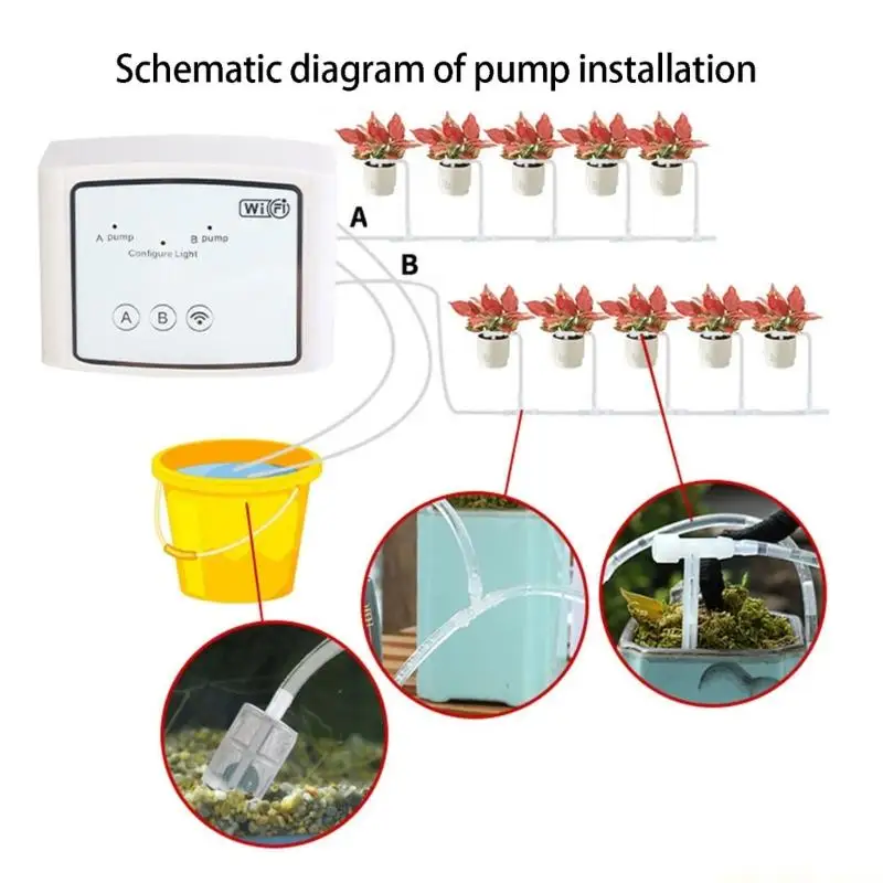 QX2E Adjustable Plant Irrigation Watering Set For Indoor Outdoor Use Quick Installation