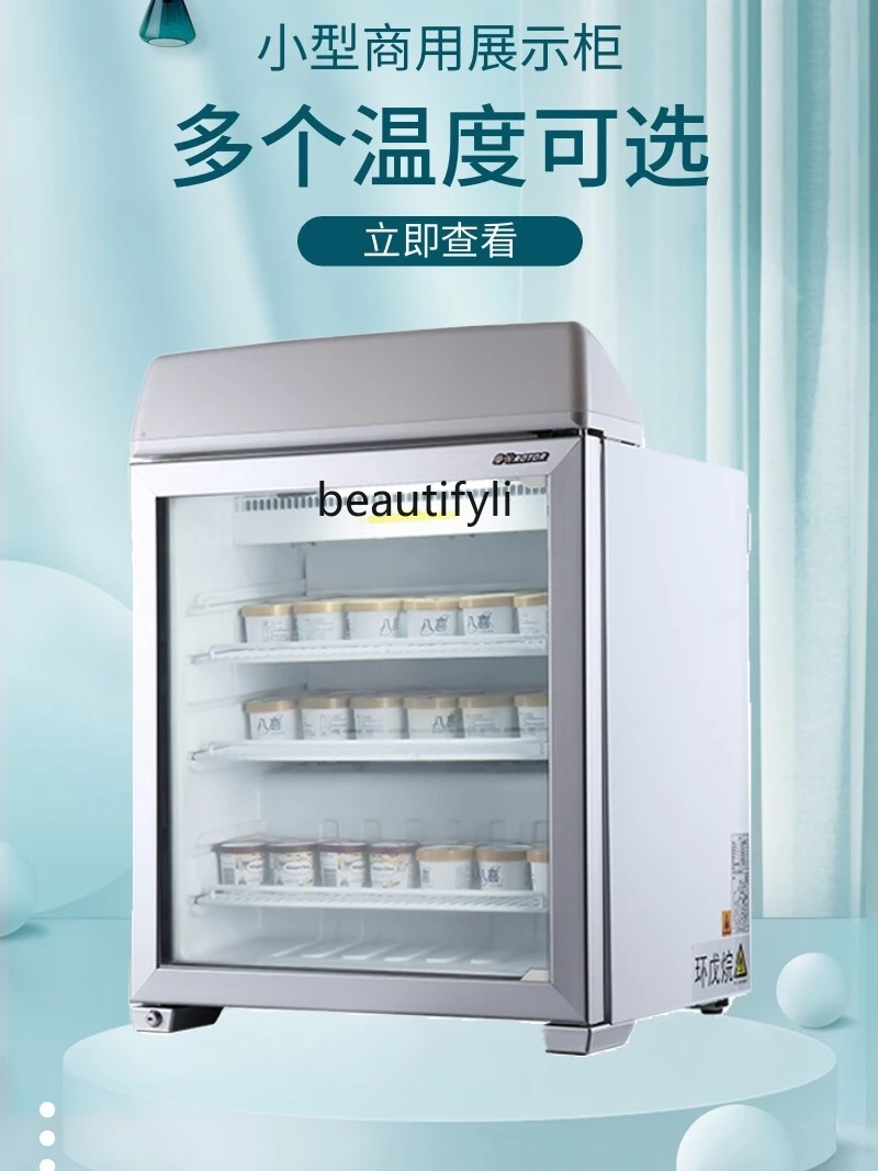 Large Capacity Ice Cream Freezing Display Cabinet Ice Cream Cold Drink Cooked Food Cabinet Freezer Desktop