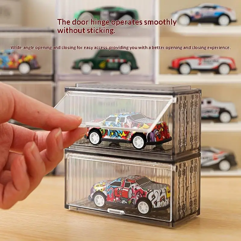 textureAcrylic Display Box for 8 Car Models Dustproof Storage Cabinet Organizer for Diecast Car Toys Showcasedaily necessities