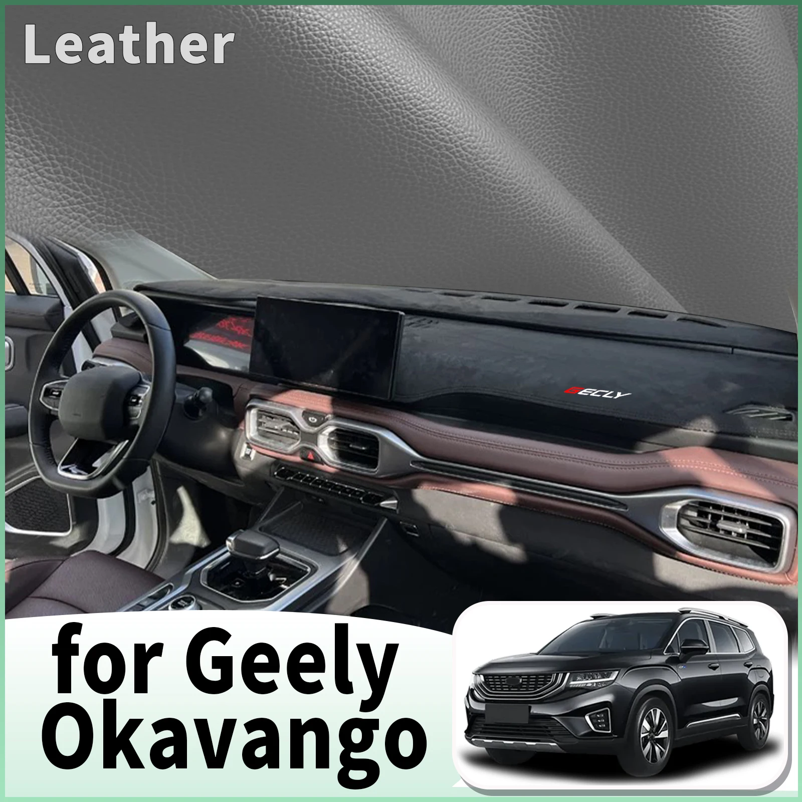 

fit for Geely Okavango 2024 2023 LHD Dashmat Car Accessories Dashboard Cover Pad DashMat Sunshade Protective Carpet