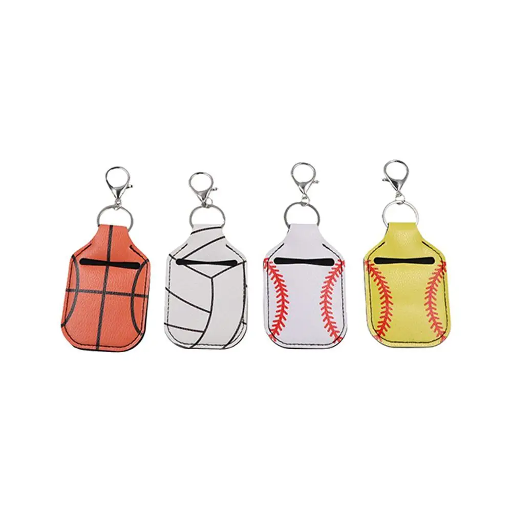 Creative Sports Hand Sanitizer Keychain Rugby Baseball Football Pendant Softball Volleyball Basketball Sub-bottle Keyring Travel