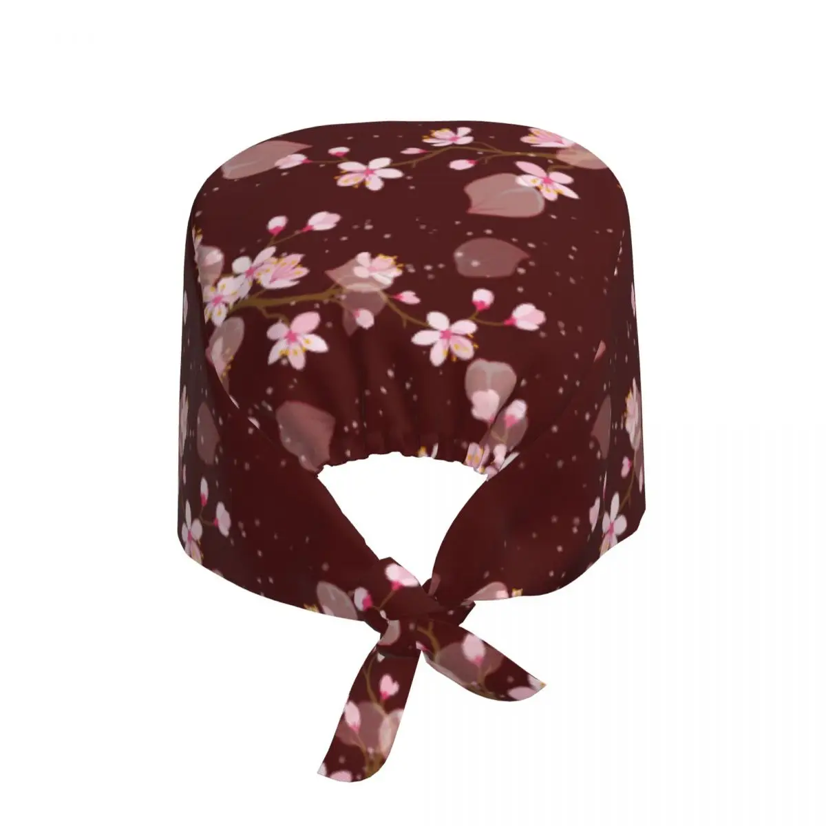 Cherry Blossom Floral Nursing Work Cap Scrub Caps Unisex Nurse Medical Cap Sakura Work Scrubs Hat for Medical