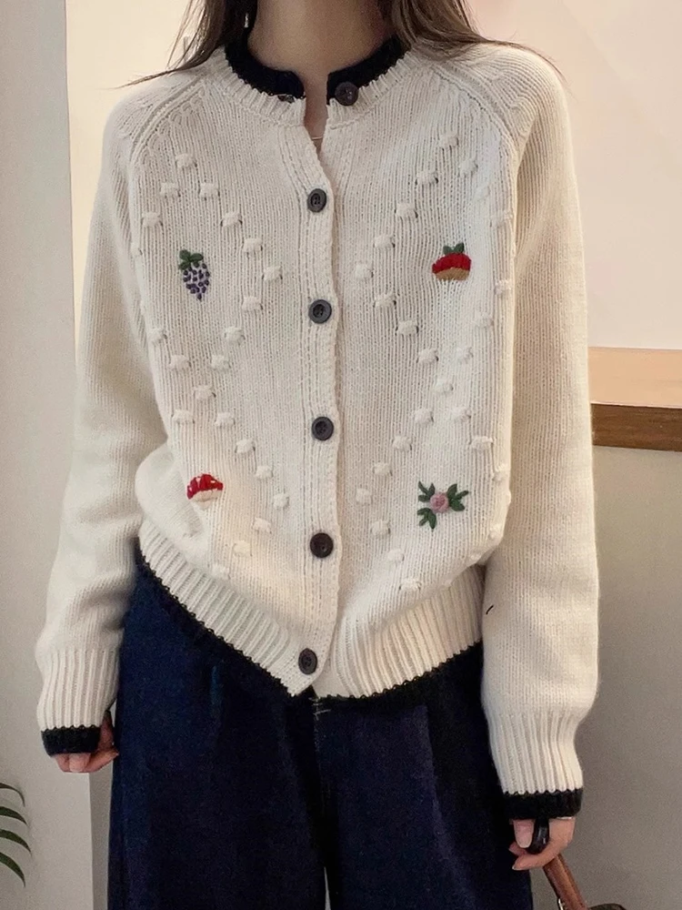 Ele Camere tricoté pull manteau femmes automne hiver Faion minceur confortable laine ouvert Cardigan coréen Sle