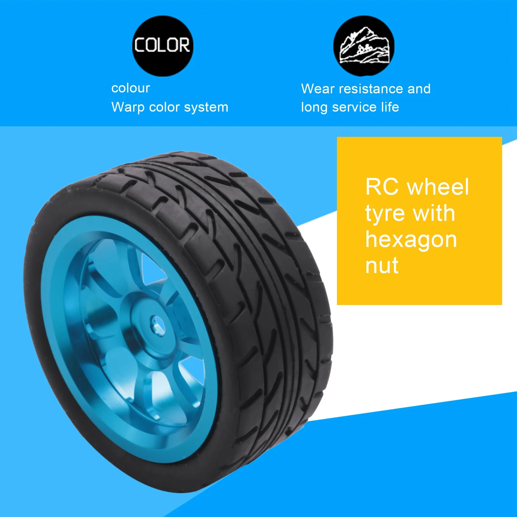 Neumáticos de rueda RC con tuerca hexagonal, piezas de coche para Wltoys A959-B, A979-B, A959, A969, A949, A979, K929, 1/18