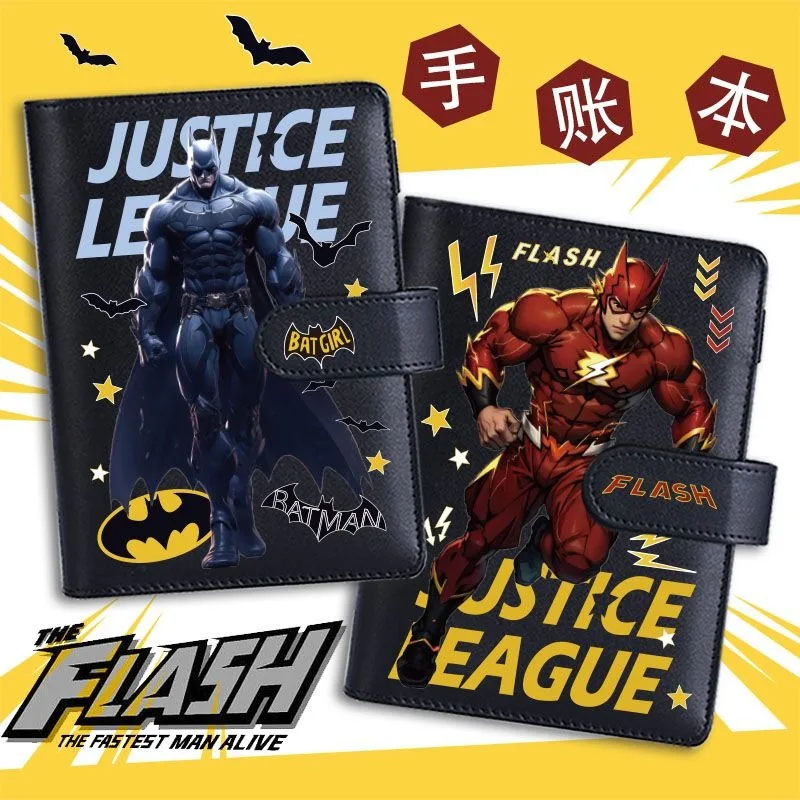 DC Cartoon Anime Merchandise Batman The Flash Notebook para homens, elegante, versátil, portátil, legal, caderno de estudante