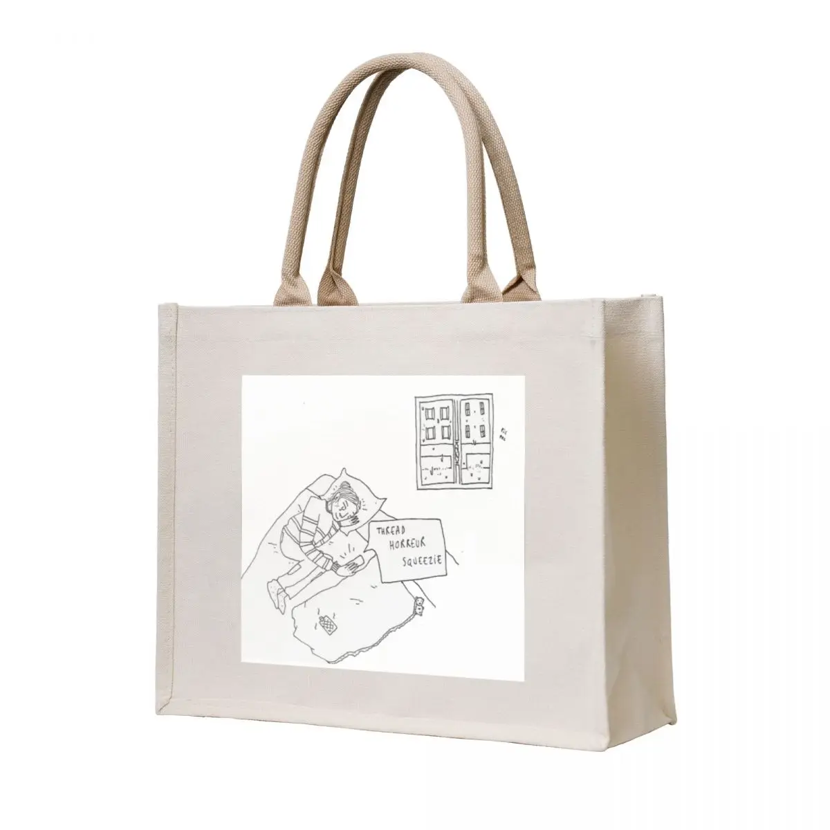 

Thread horror Squeezie on a rainy afternoon Tote Bag Beach bag bags luxury women Women's beach bags Lady bags