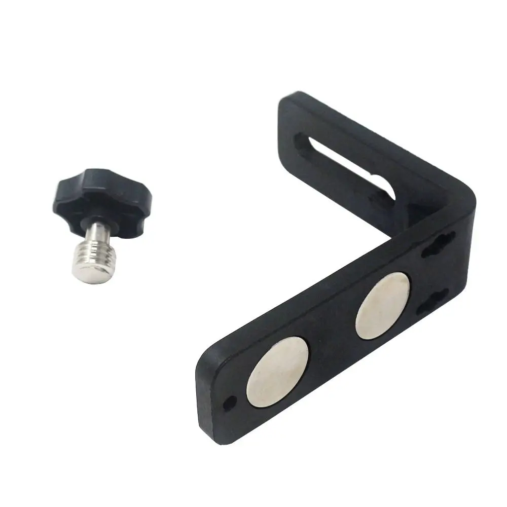 

L Shape Laser Level Bracket 1/4" 5/8" Thread Magnet Adsorption Strong Magnetic Bracket Enhanced Stability Adjustable