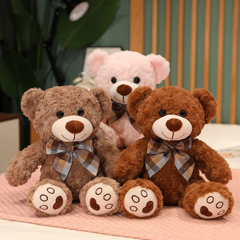35/50/60CM Nette Klassische Teddybär Plüsch Spielzeug Kawaii Fliege Bär Plushie Kissen Gefüllte Weiche Puppen für Kinder Mädchen Liebhaber Geschenke – Detail 30