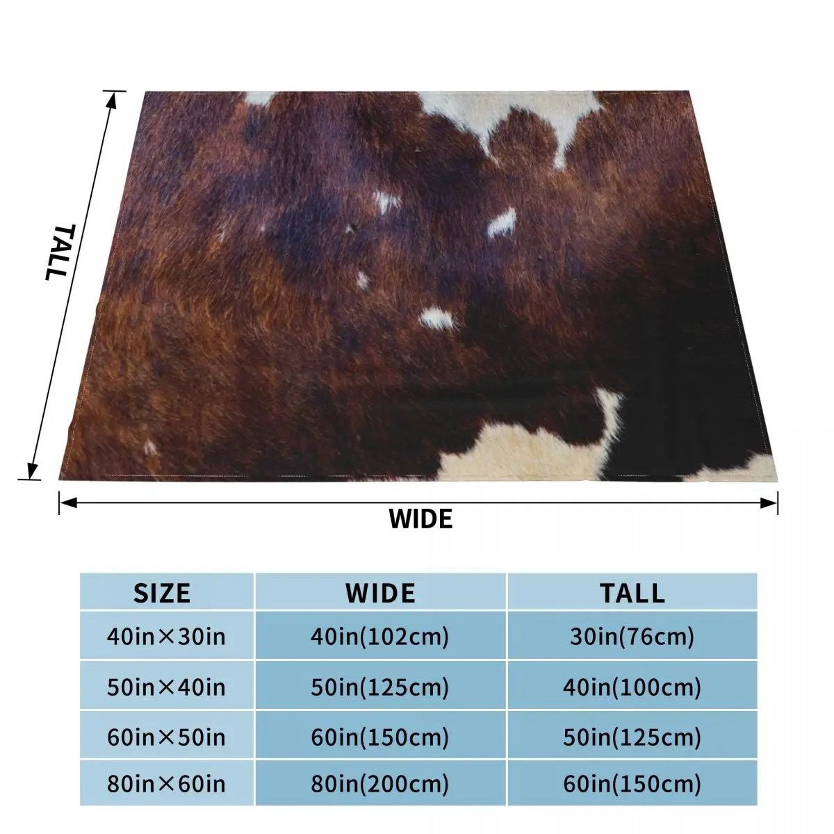 Rusty wild cowhide decor Throw Blanket Sleeping Bag Blanket Luxury Designer Blanket Personalized Gift cosplay anime